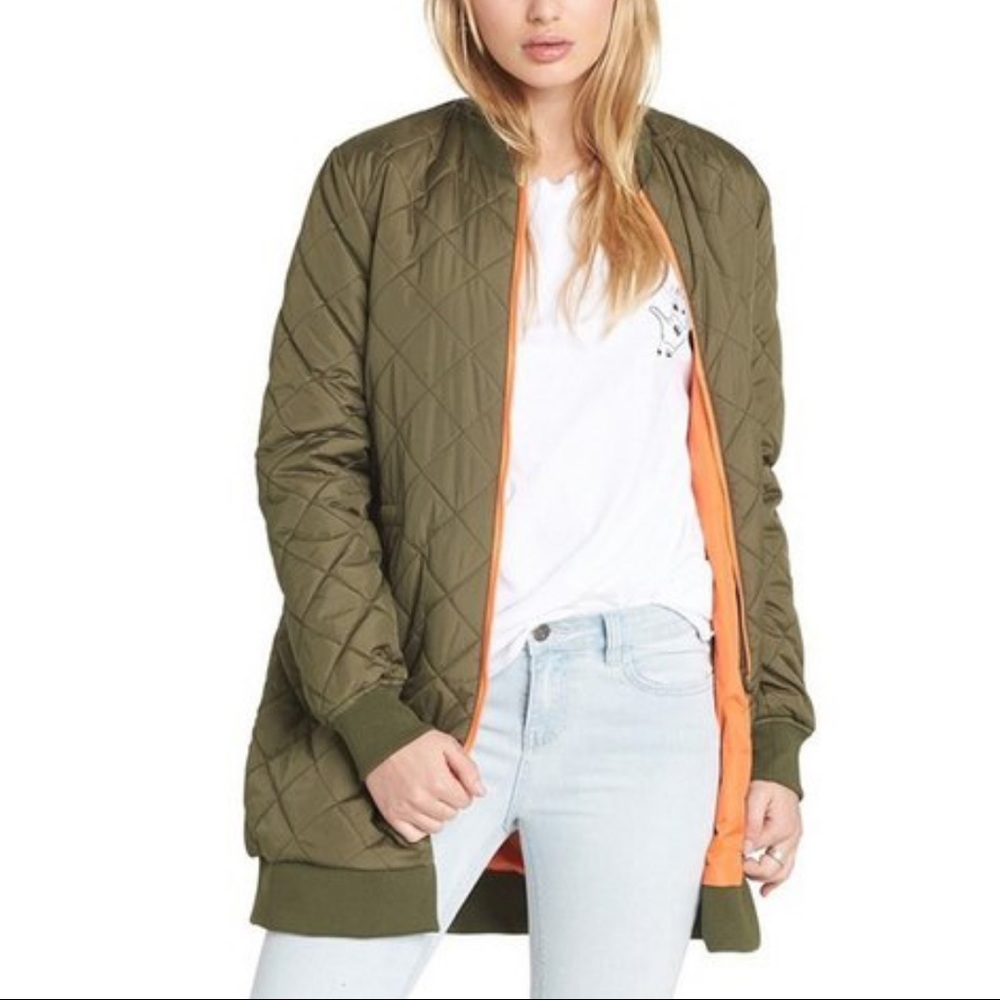 Element Waterproof Longline Puffer Bomber Jacket